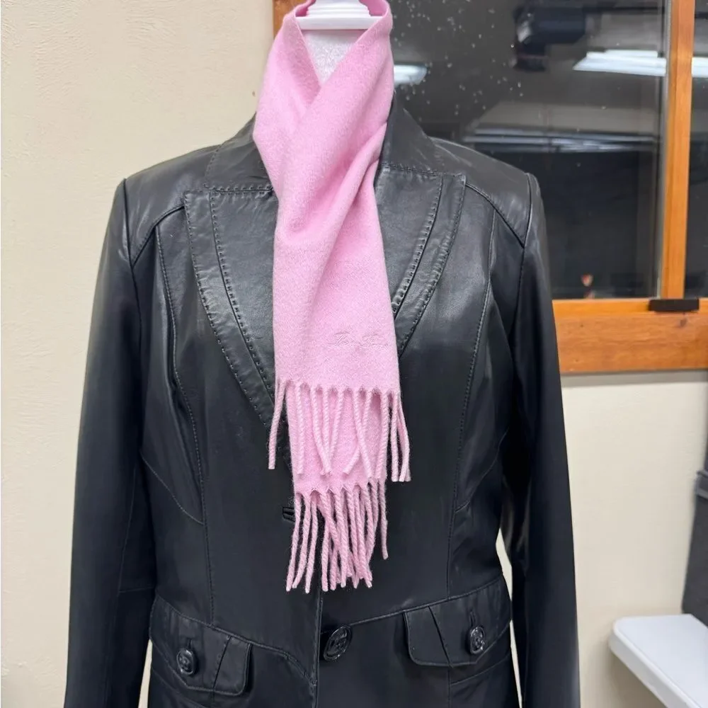 Auth Loro Piana 100% Pink Cashmere Scarf